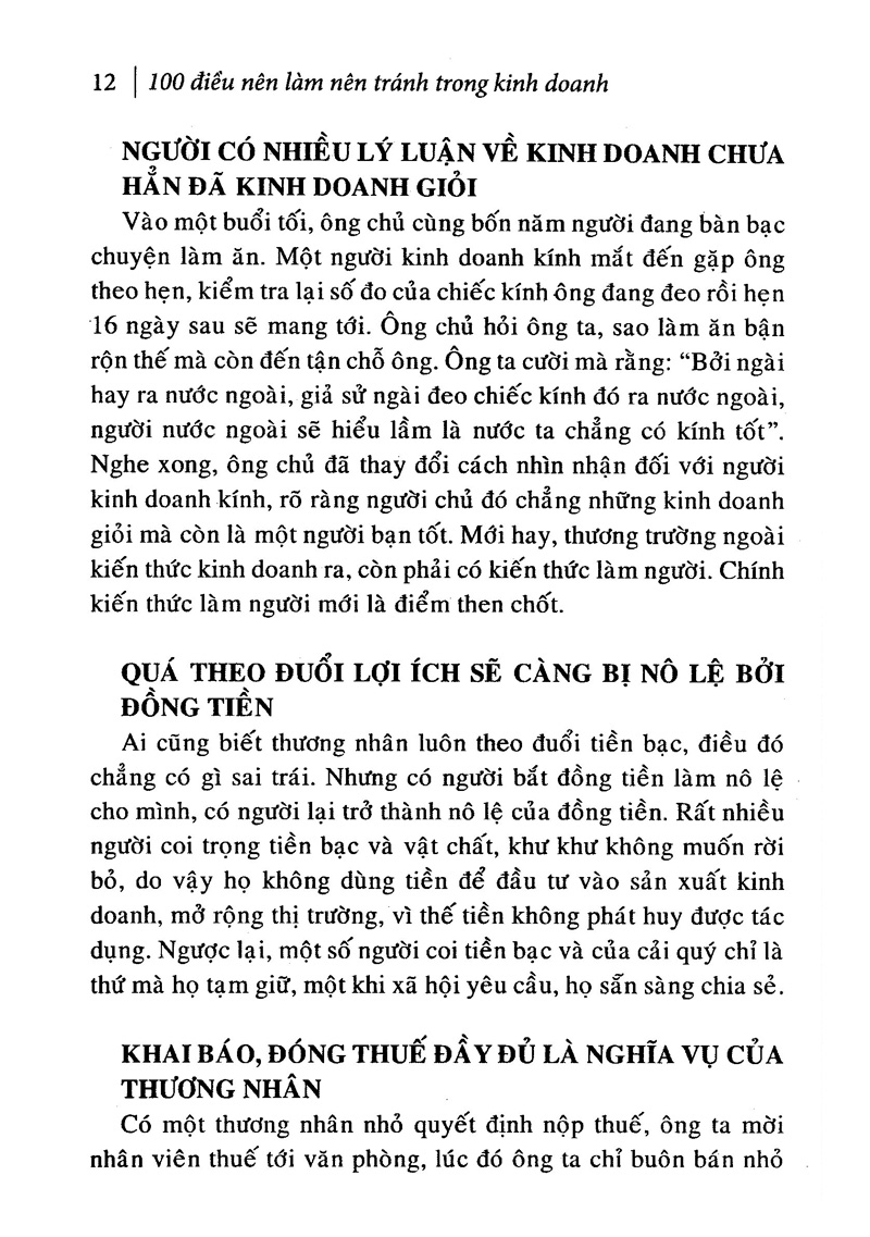 100 điều nên làm, nên tránh trong kinh doanh (tái bản 2019) - Ảnh 9
