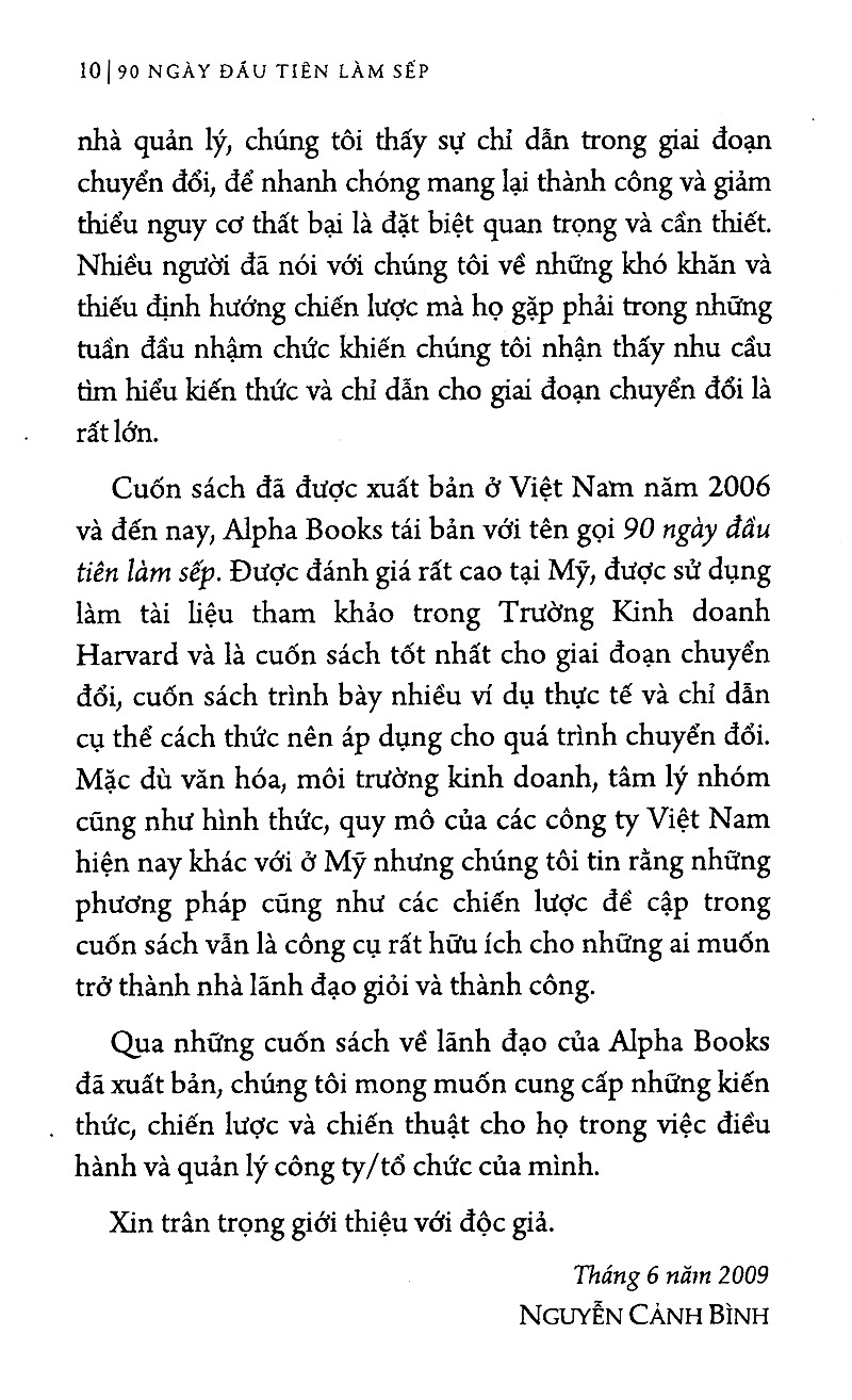 90 ngày đầu tiên làm sếp - bìa cứng (tái bản 2023) - Ảnh 11