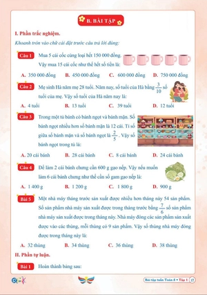 bài tập tuần toán 5 - tập 1 (cánh diều) - Ảnh 4