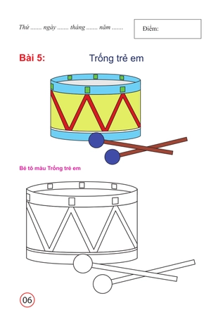 bé tô màu và làm quen với môi trường - đồ chơi, đồ dùng của bé - Ảnh 9