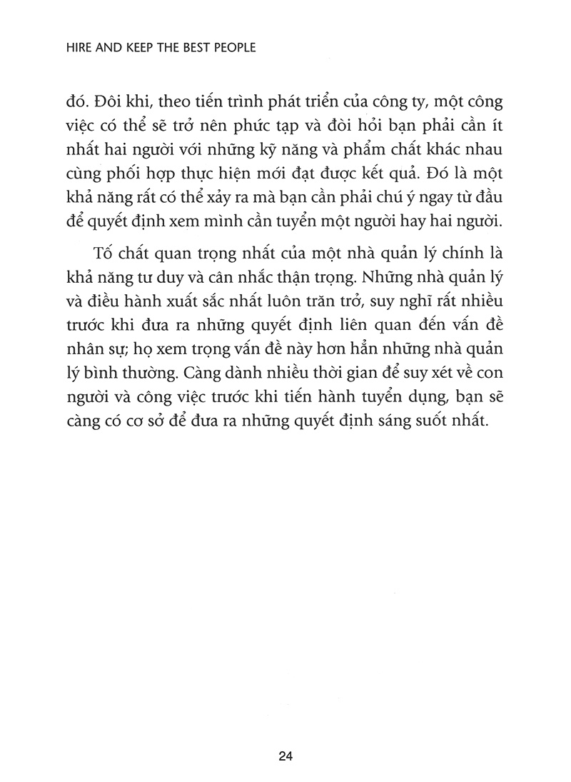 bí quyết tuyển dụng & đãi ngộ người tài (tái bản) - Ảnh 16