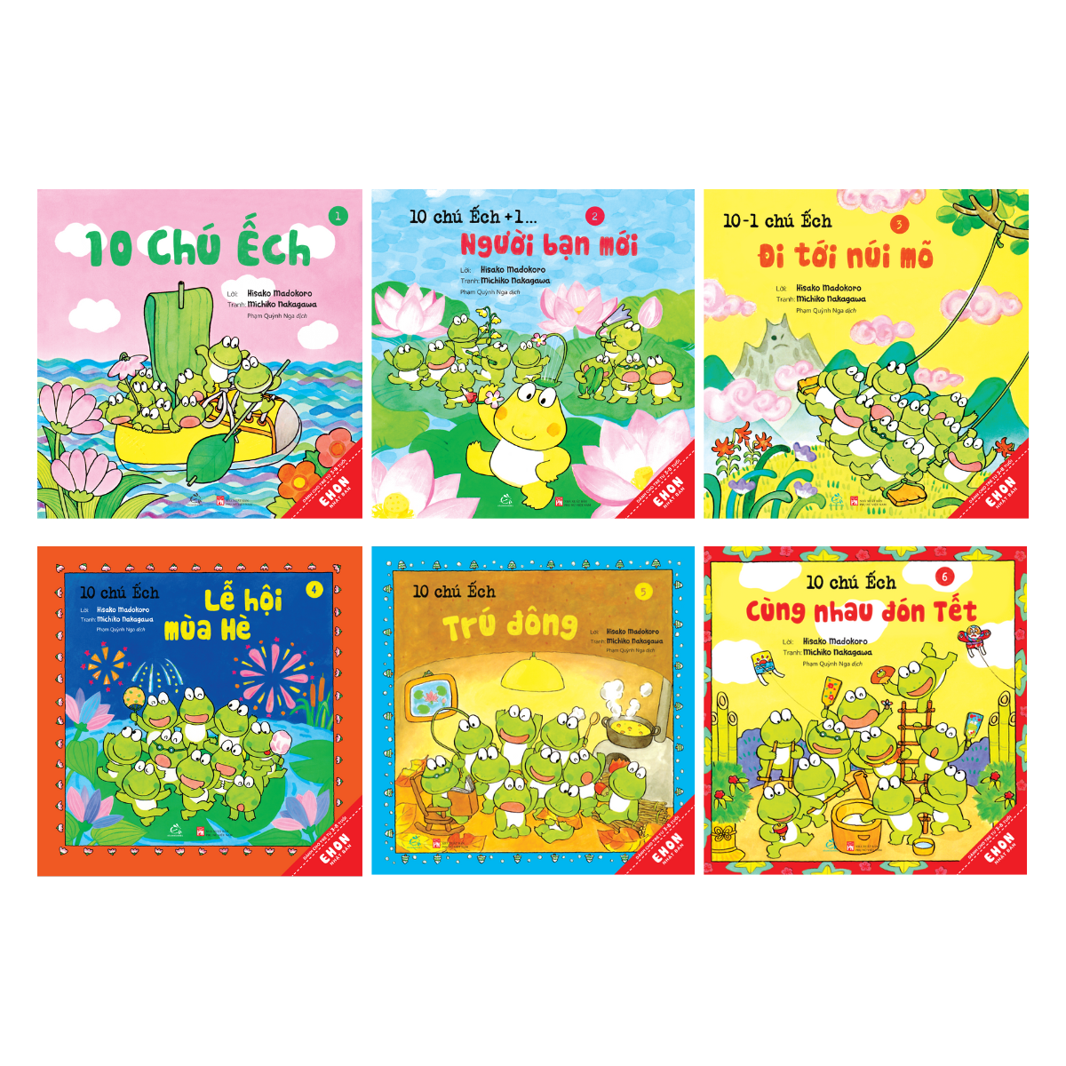 Bộ
Bộ Sách Ehon Nhật Bản - 10 Chú Ếch - Phần 1 - Tập 1-6 (Bộ 6 Cuốn) - Ảnh 2