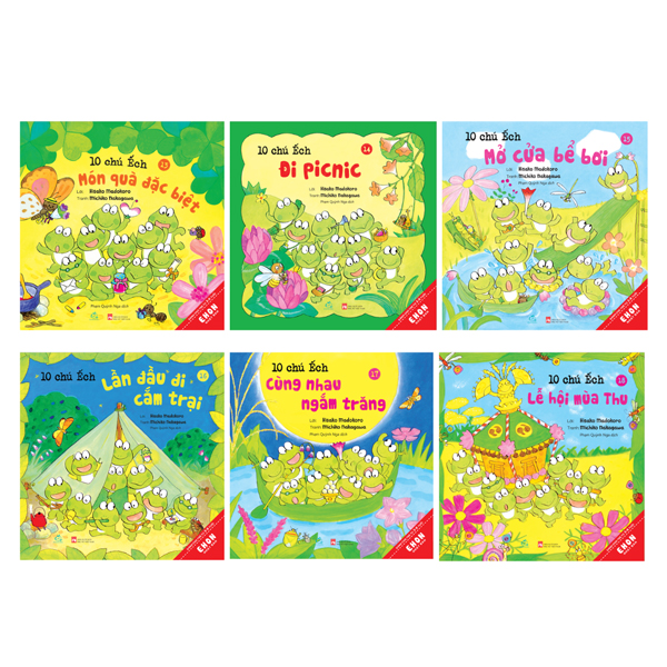 Bộ
Bộ Sách Ehon Nhật Bản - 10 Chú Ếch - Phần 2 - Tập 7-12 (Bộ 6 Cuốn) - Ảnh 11