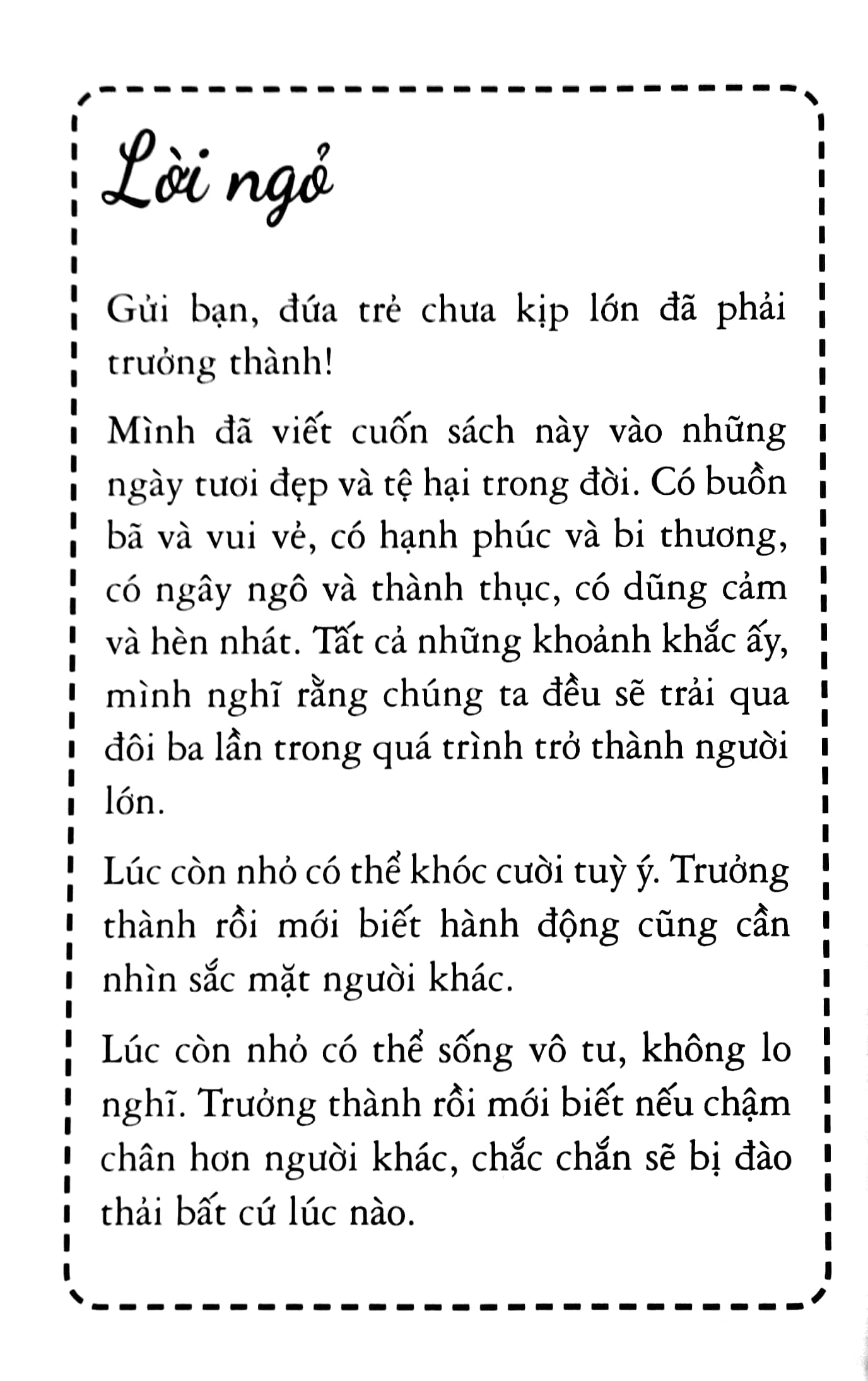 bộ chưa kịp lớn đã trưởng thành (tái bản 2023) - Ảnh 3