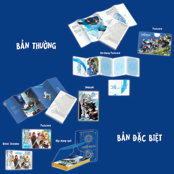 Bộ Combo Manga - Wistoria's Wand And Sword - Tập 1 - Bản Thường + Bản Đặc Biệt (Bộ 2 Cuốn) - Tặng Kèm 1 Bìa Đựng Postcard + 2 Postcard + 1 Shikishi + 1 Block Standee Acrylic + 1 Hộp Đựng - Ảnh 1