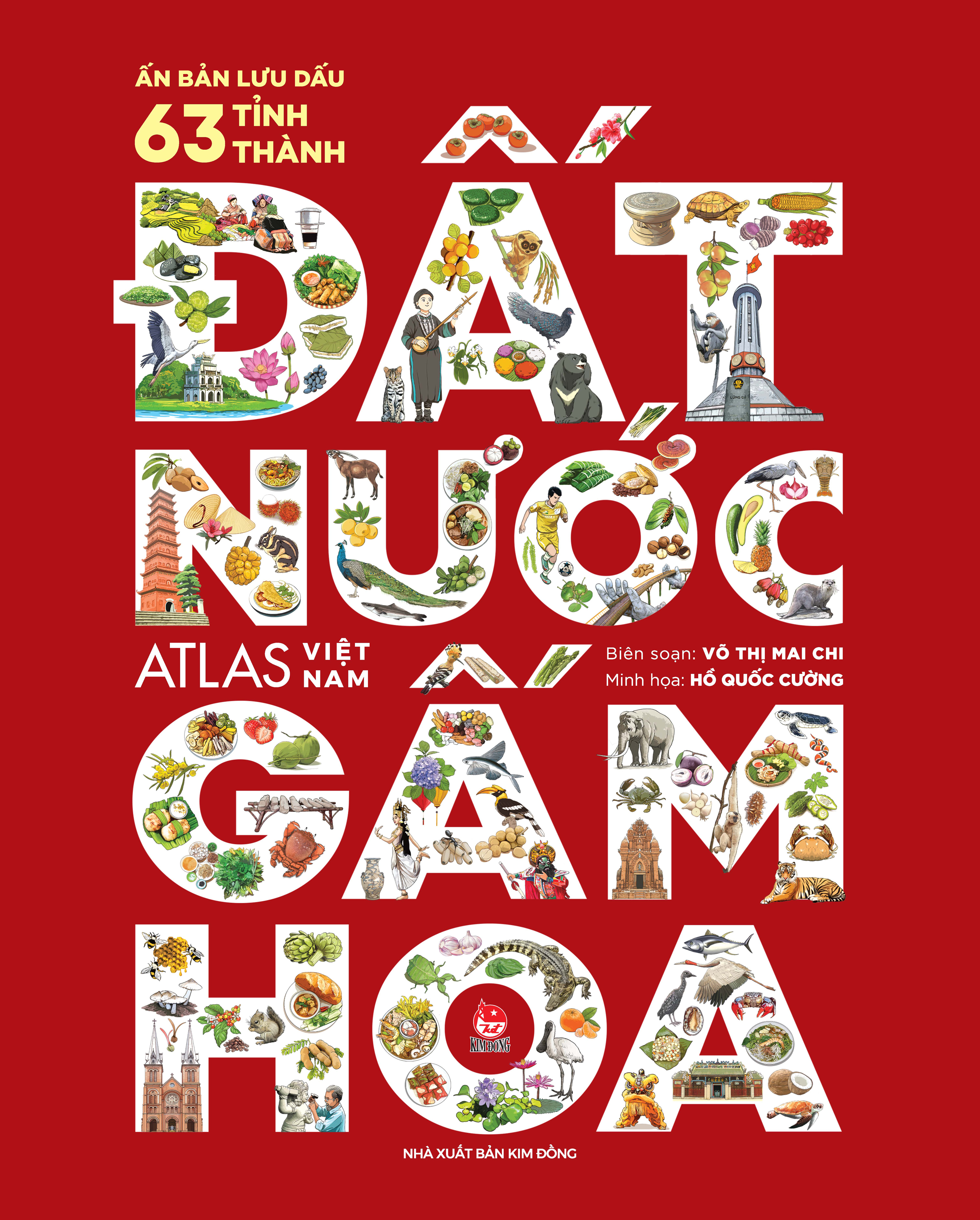Bo
						
										
										Dat Nuoc Gam Hoa - Atlas Viet Nam - An Ban Luu Dau 63 Tinh Thanh - Bia Cung - Ảnh 2
