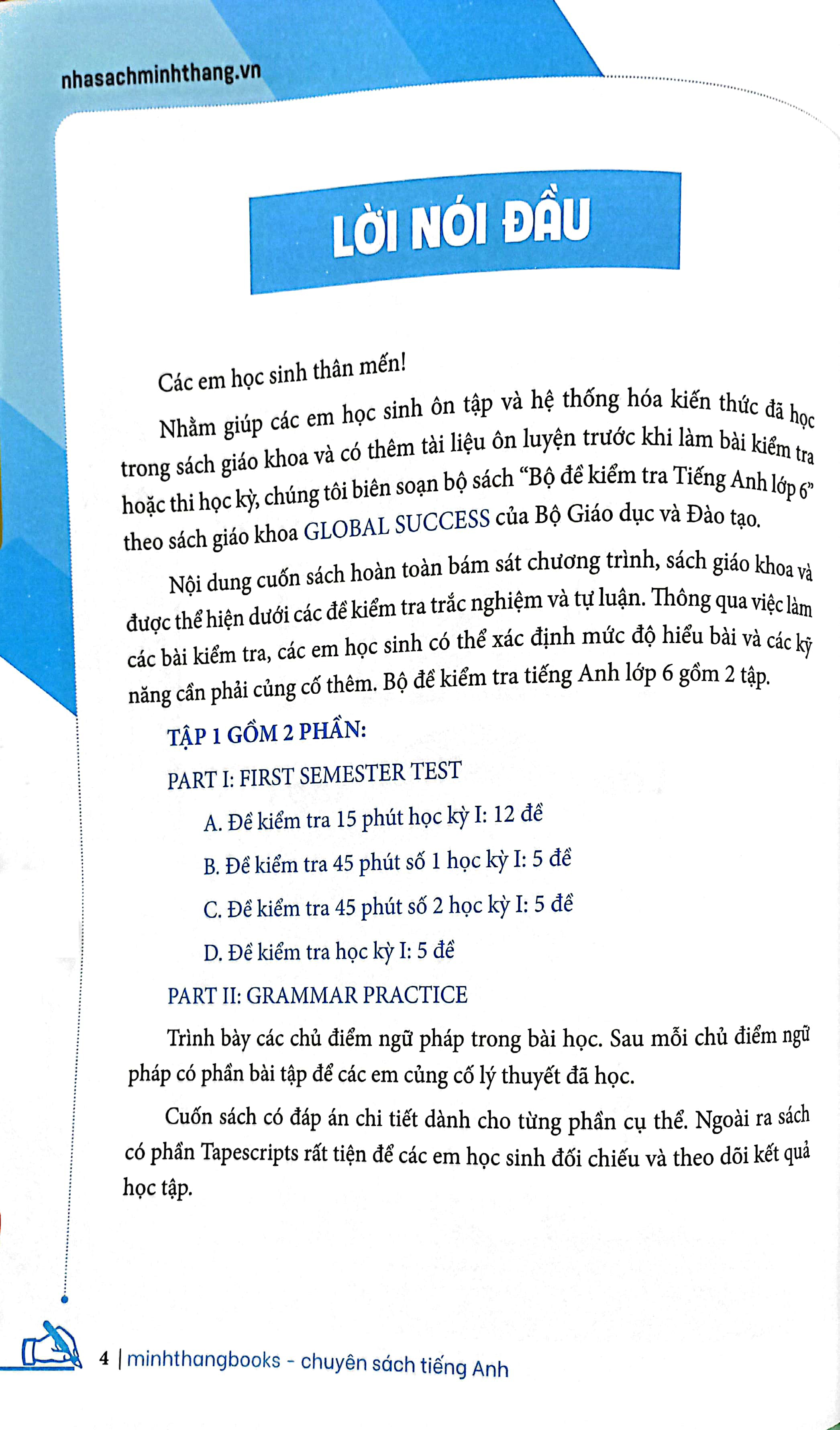 bộ global success - bộ đề kiểm tra tiếng anh lớp 6 - tập 1 (có đáp án) - Ảnh 4