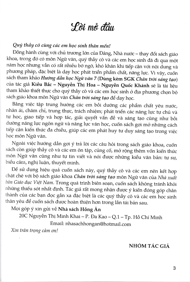 Bộ
Hướng Dẫn Học Ngữ Văn 7 - Tập 2 (Chân Trời) - Ảnh 2