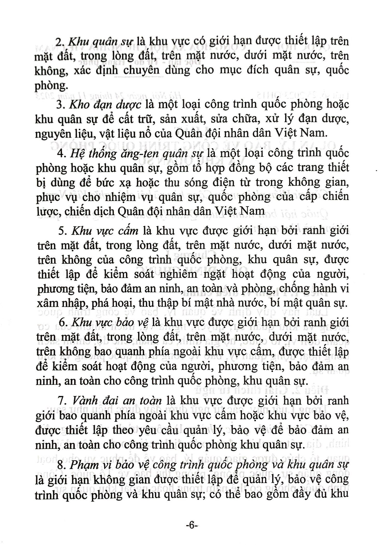 Bộ
						
										
										Luật Quản Lý, Bảo Vệ Công Trình Quốc Phòng Và Khu Quân Sự (Hiện Hành) (Được Quốc Hội Thông Qua Ngày 24/11/2023, Có Hiệu Lực Từ Ngày 01/01/2025) - Ảnh 5