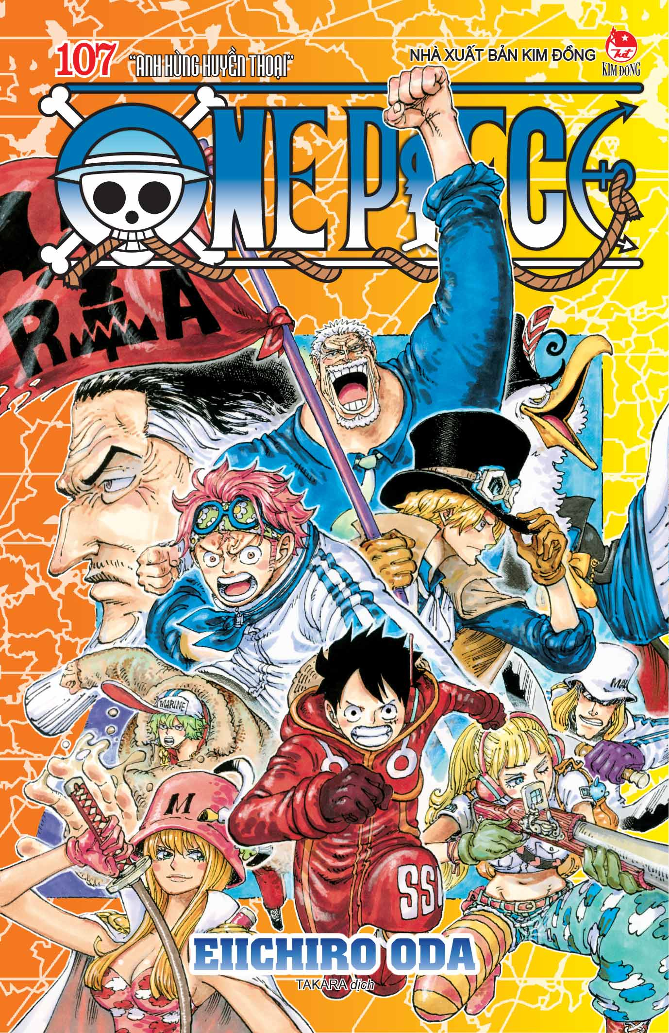 Bộ One Piece - Tập 107 - “Anh Hùng Huyền Thoại” - Bản Bìa Áo - Ảnh 3