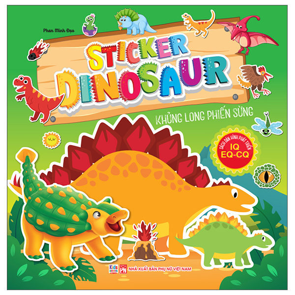 Bộ Sách Dán Hình Phát Triển IQ- EQ-CQ - Sticker Dinosaur - Khủng Long Ba Sừng - Ảnh 6