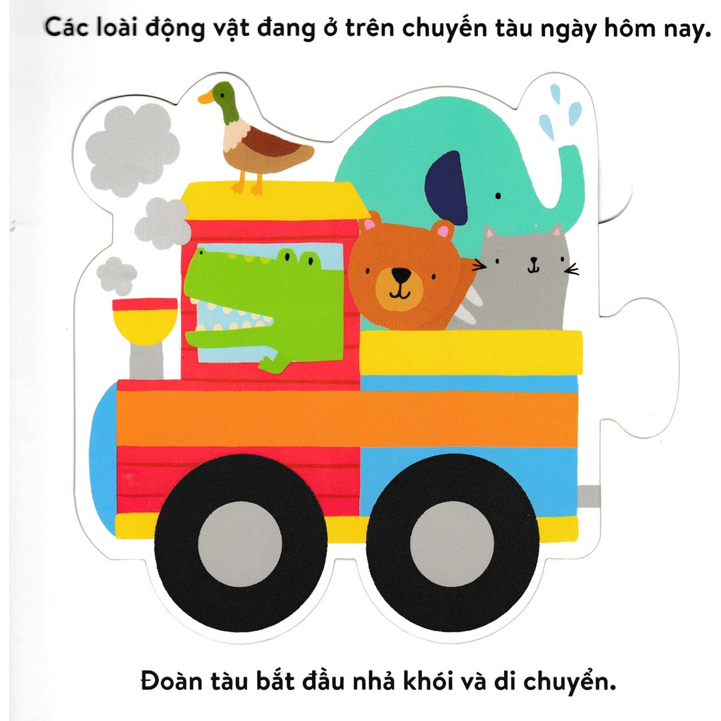 bộ sách đồ chơi - chuyến tàu của các loài động vật - Ảnh 4