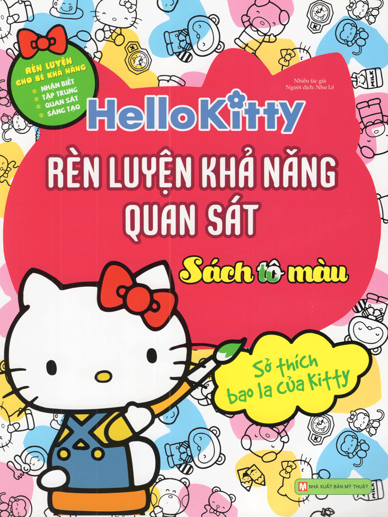 bộ sách hello kitty - rèn luyện khả năng - sách tô màu (bộ 4 cuốn) - Ảnh 14