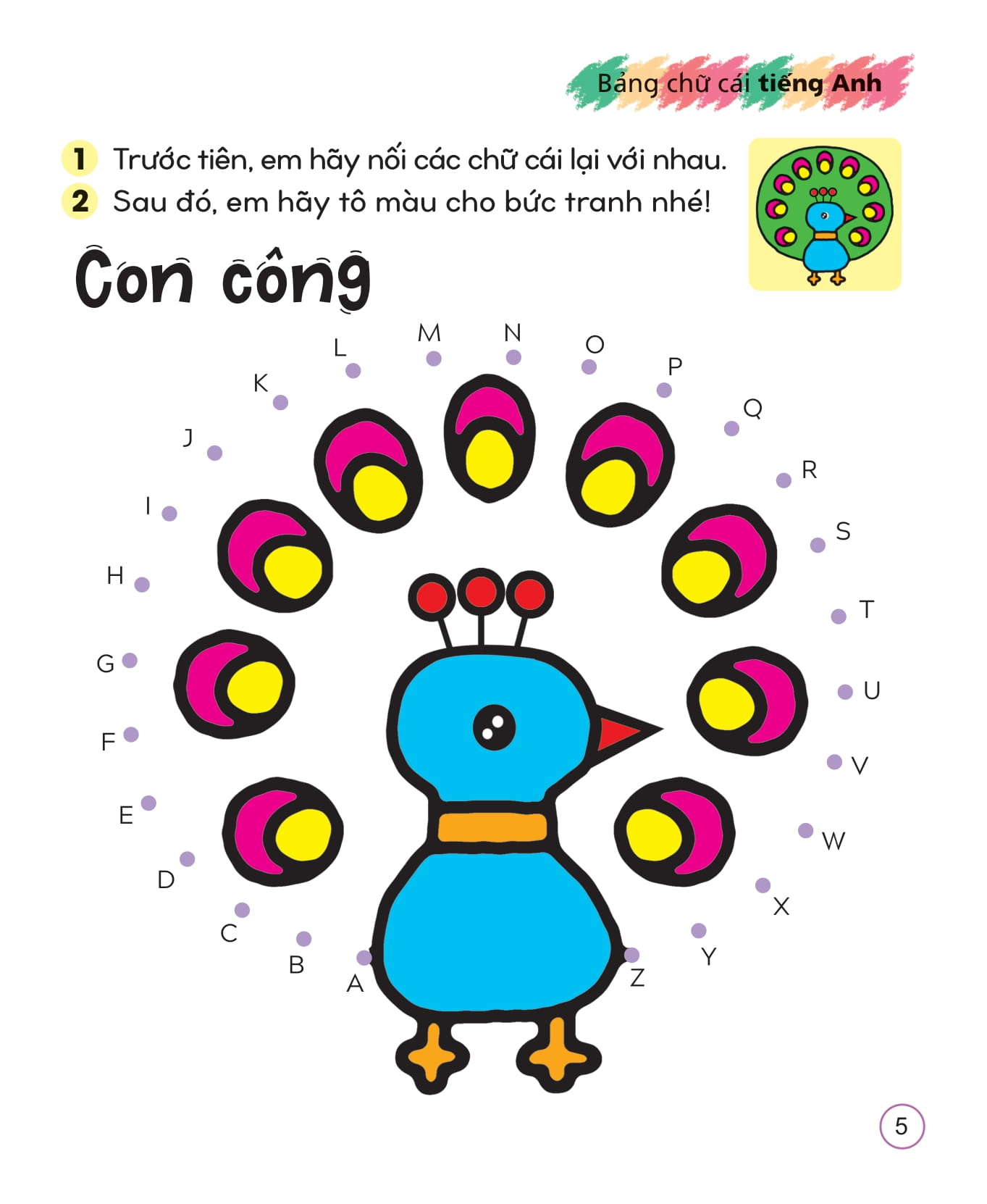 Bộ Sách Tô Màu Sáng Tạo - Bé Học Chữ Cái Và Con Số (Túi 5 Tập) - Ảnh 8
