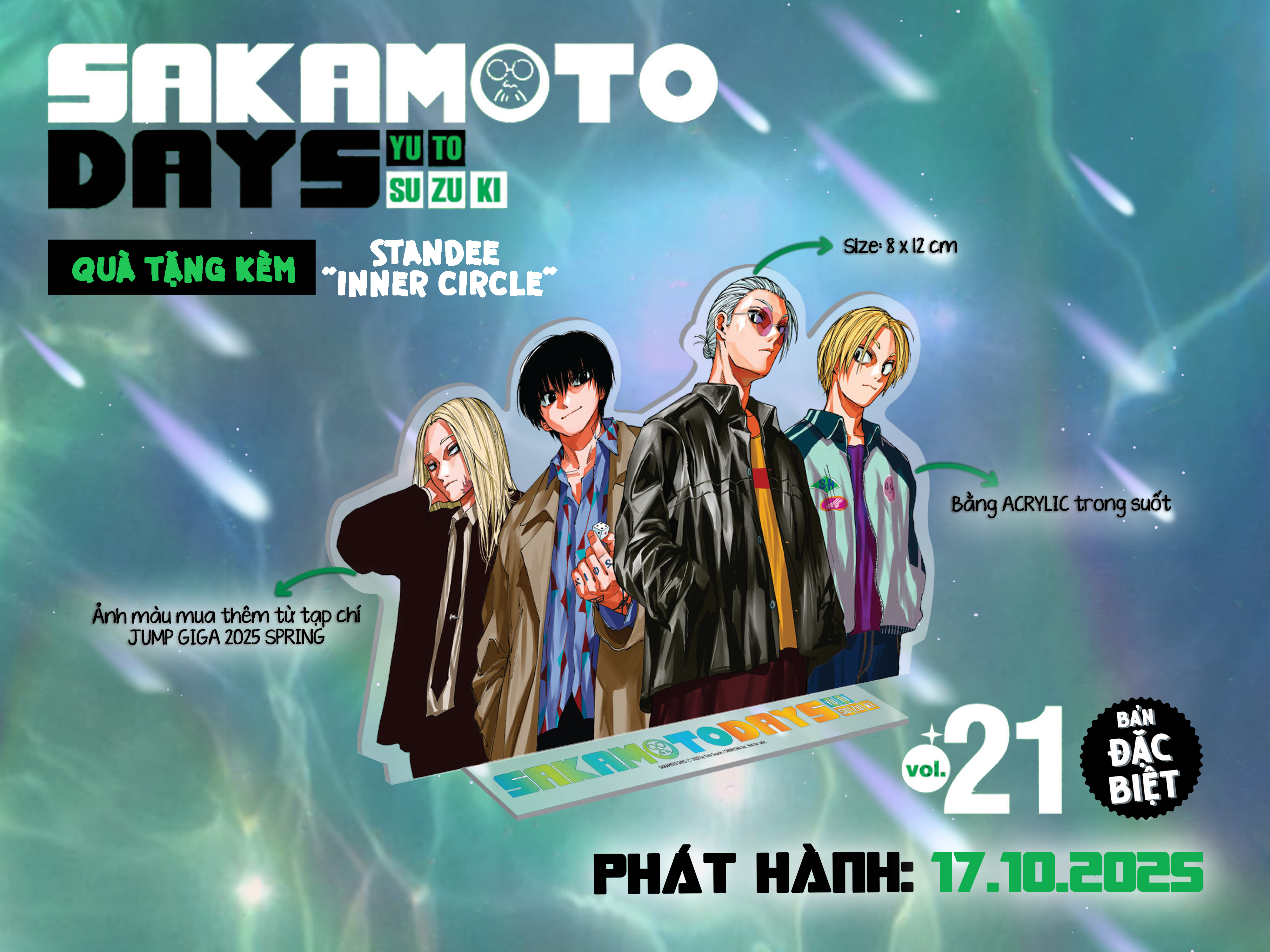 Bộ Sakamoto Days - Tập 21 - Vận Số Hôm Nay - Bản Đặc Biệt - Tặng Kèm Standee Mica + Filmstrip PVC + Postcard - Ảnh 6