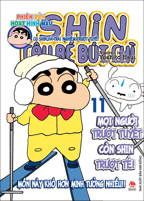bộ shin - cậu bé bút chì - phiên bản hoạt hình màu - tập 11 - cu shin và trải nghiệm trượt tuyết (tái bản 2024) - Ảnh 2
