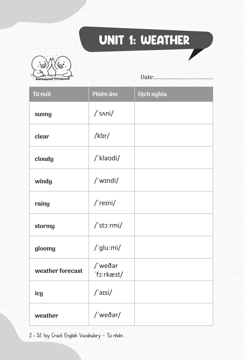 Bộ Sổ Tay Crack English Vocabulary - Xây Chắc 540 Từ Vựng Tiếng Anh Theo Chủ Đề Chỉ Với 30 Phút Mỗi Ngày - Chủ Đề Tự Nhiên - Ảnh 3