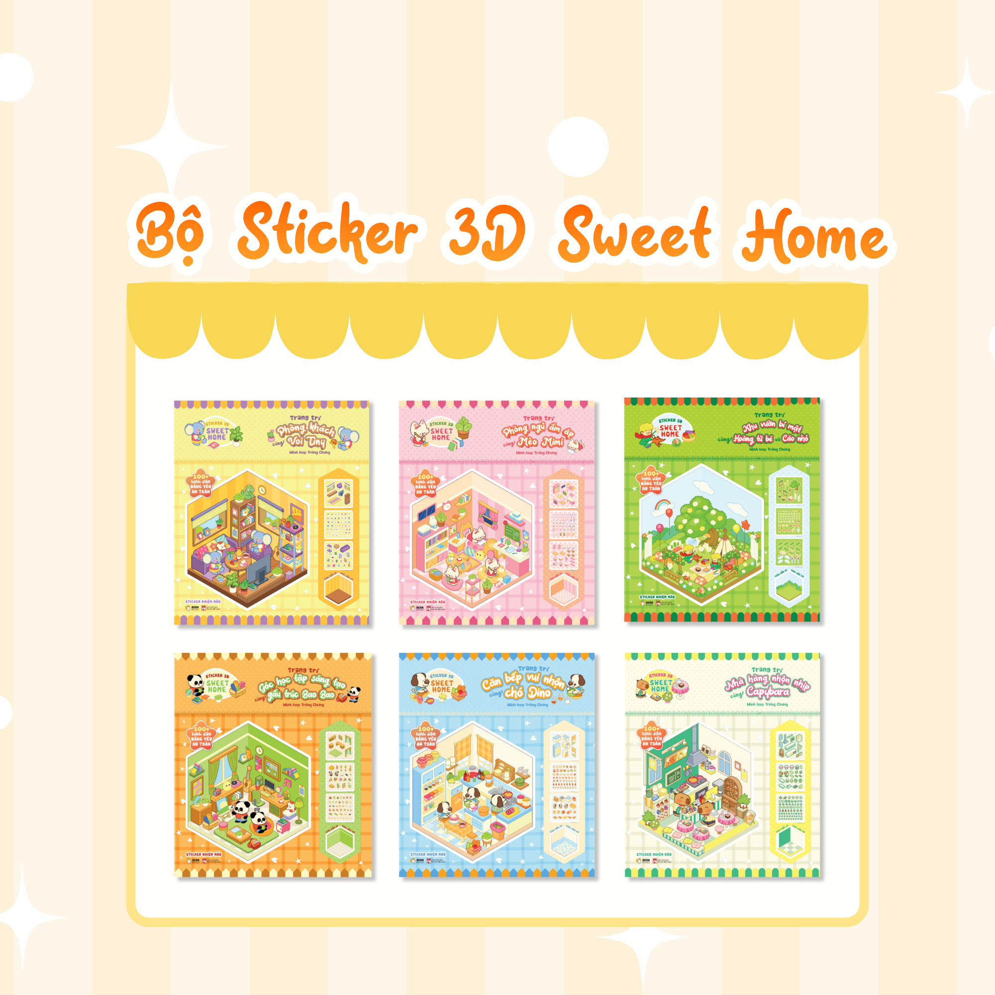 Bộ Sticker 3D Sweet Home - Trang Trí Căn Bếp Vui Nhộn Cùng Chó Dino - Ảnh 6