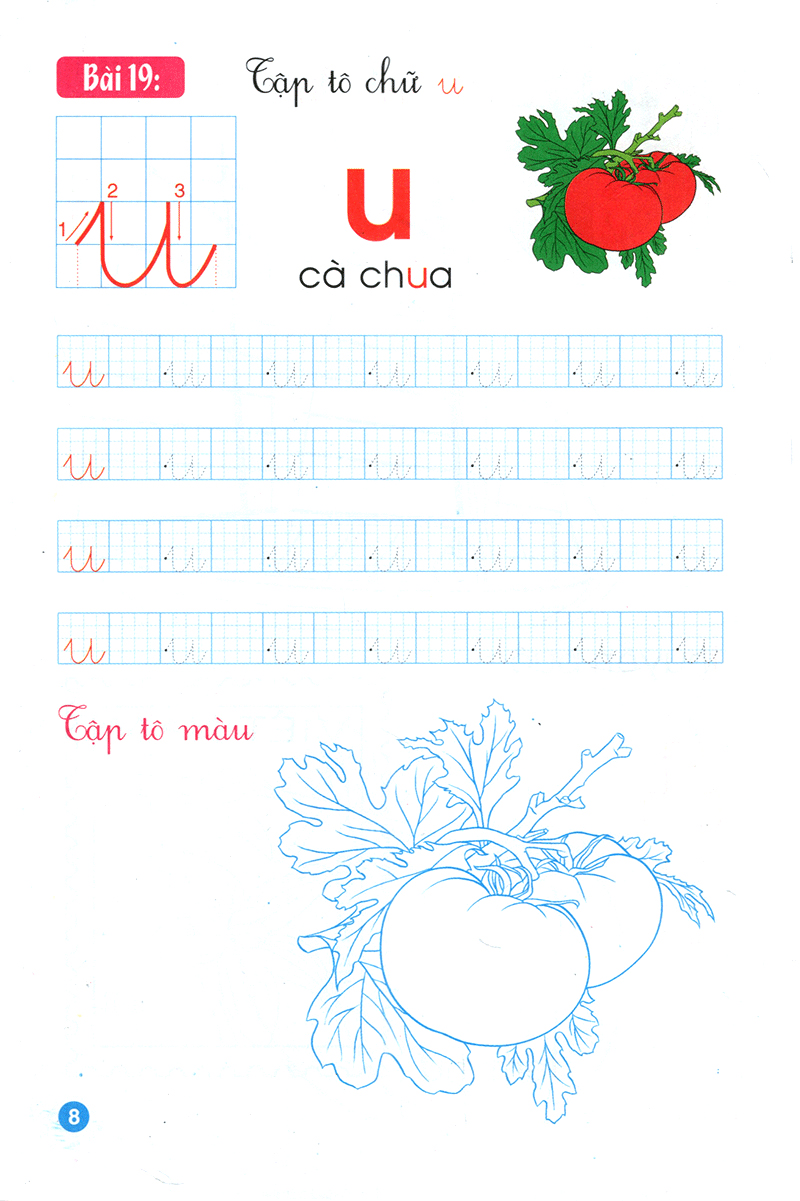 bộ tập tô mẫu giáo - chữ cái - quyển 3 (dành cho 4-5 tuổi) - Ảnh 9
