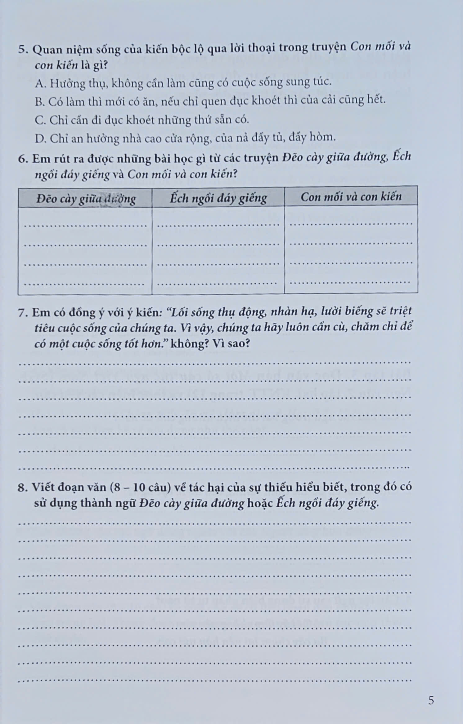 Bộ Vở Bài Tập Ngữ Văn 7 - Tập Hai (Theo Bộ Sách Kết Nối Tri Thức Với Cuộc Sống) - Ảnh 6