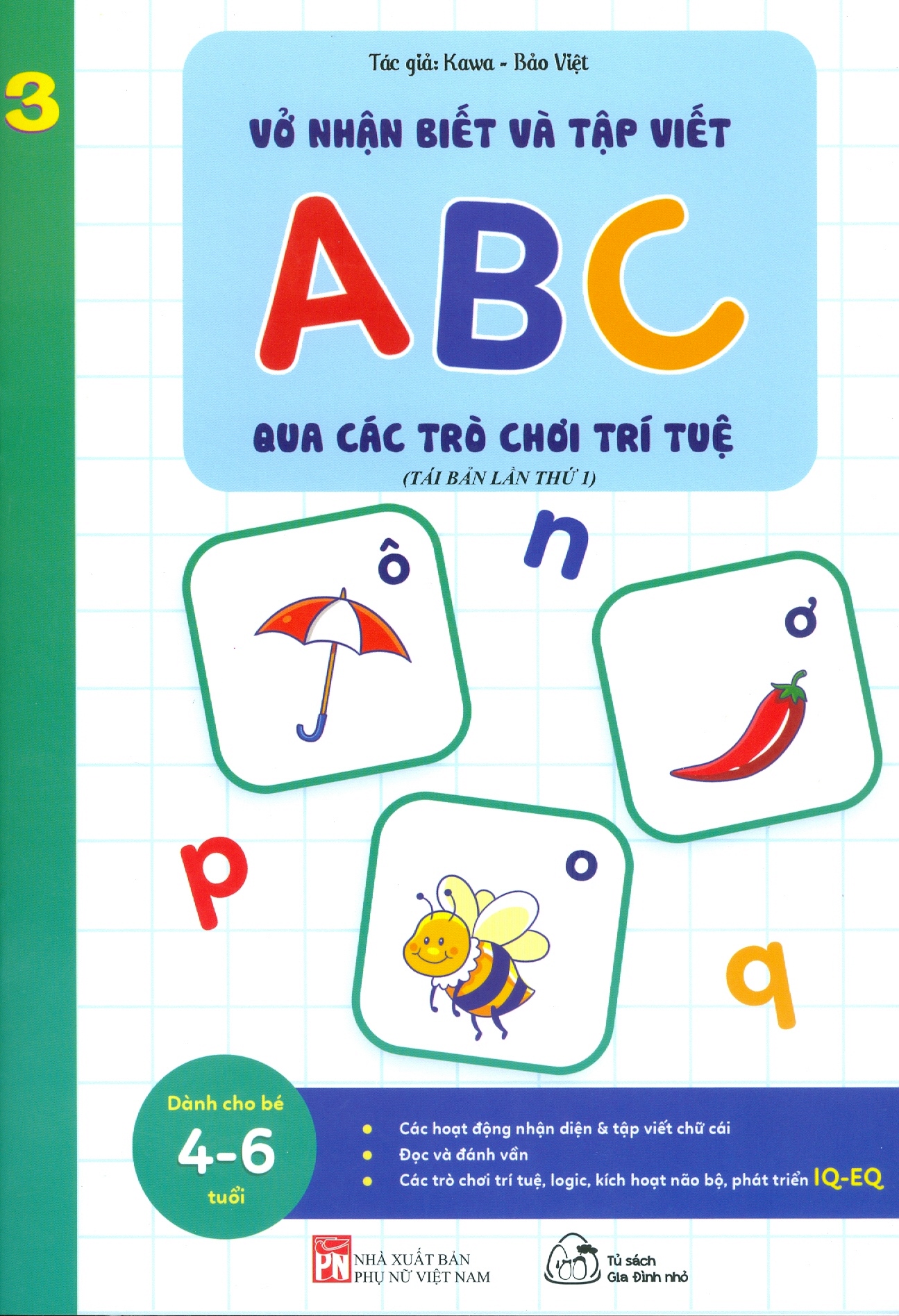 bộ vở nhận biết và tập viết abc qua các trò chơi trí tuệ - tập 3 - Ảnh 3