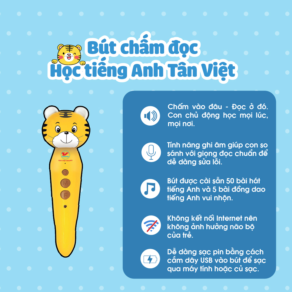 Bút Chấm Đọc-Học Tiếng Anh Tân Việt - Cô Gia Sư Tiếng Anh Bản Xứ Tại Nhà - Phiên Bản Ngỗng Mẹ (Dành Cho Trẻ Từ 0 Đến 6 Tuổi) - Tặng Kèm Sách Tỏa Sáng Trong Đêm - Chúc Ngủ Ngon Ông Già Noel - Ảnh 6