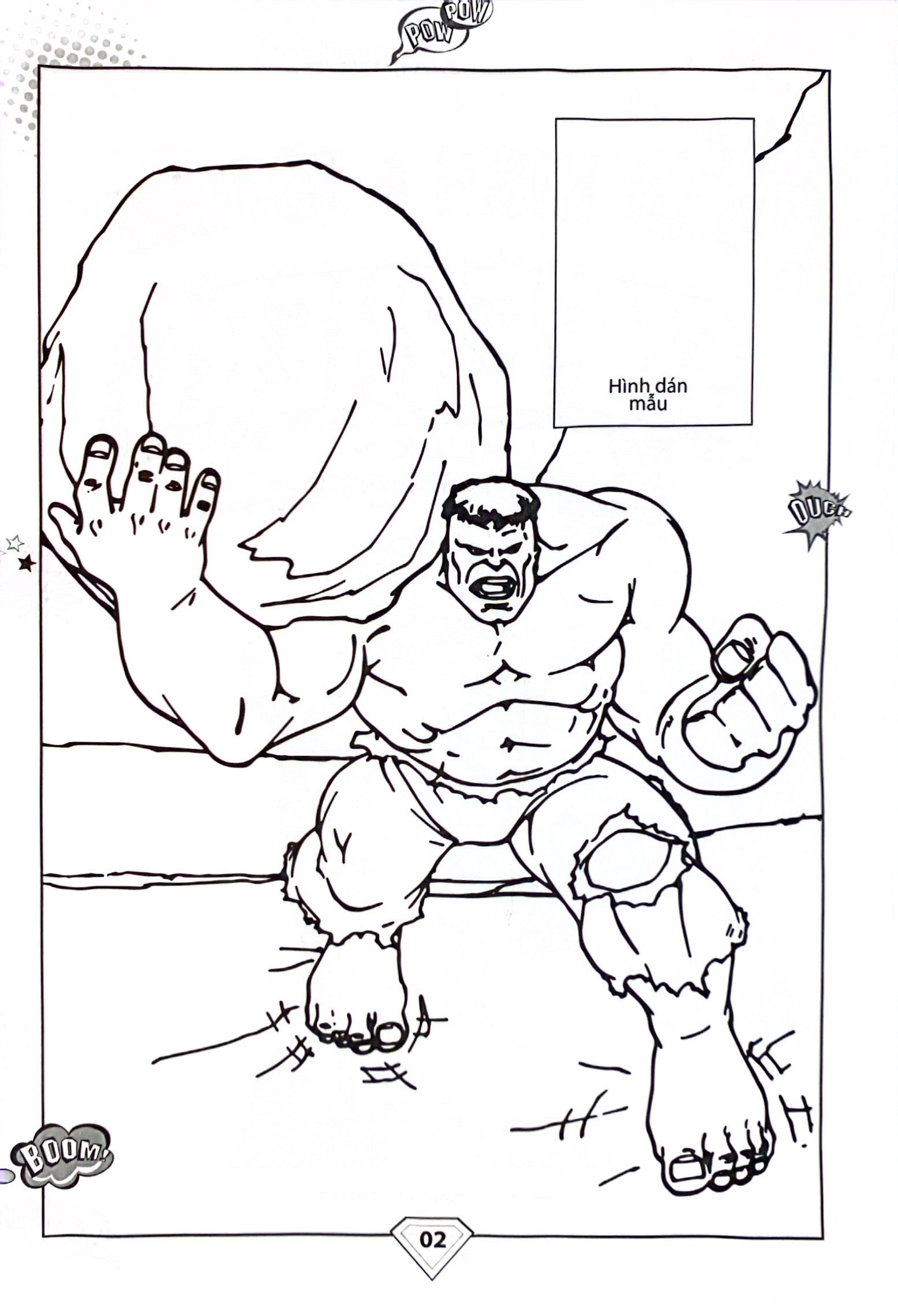 dán hình và tô màu - superhero - hulk (tái bản 2023) - Ảnh 3