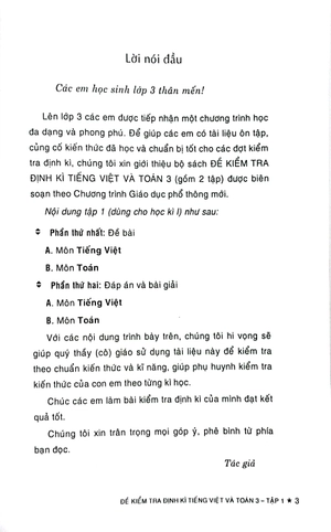 đề kiểm tra định kì tiếng việt và toán 3 - tập 1 - Ảnh 4