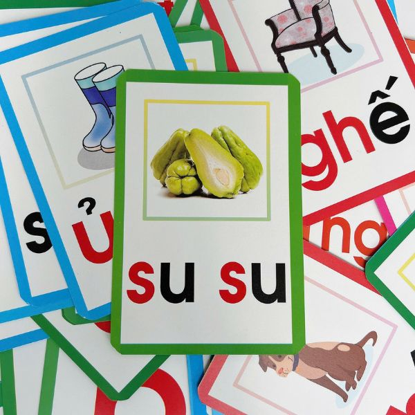 Flashcard - Bộ Thẻ Học Ghép Vần Tiếng Việt - Chữ Cái-Chữ Ghép Và Dấu Thanh (Tái Bản 2025) - Ảnh 7