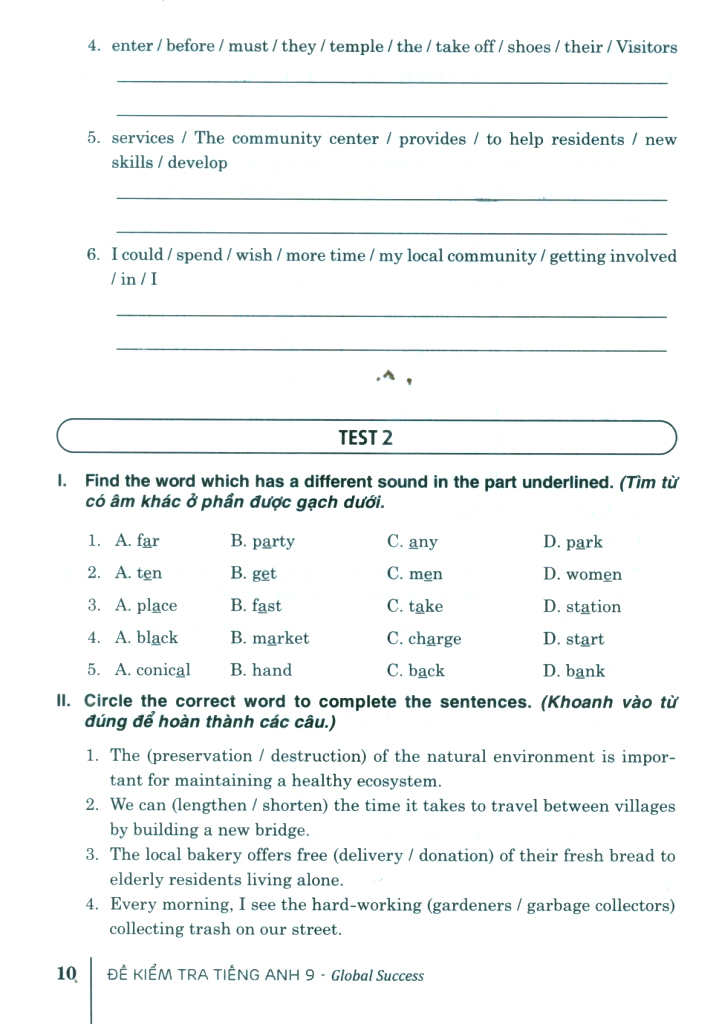 Global Success - Đề Kiểm Tra Tiếng Anh 9 (Kết Nối) - Ảnh 10