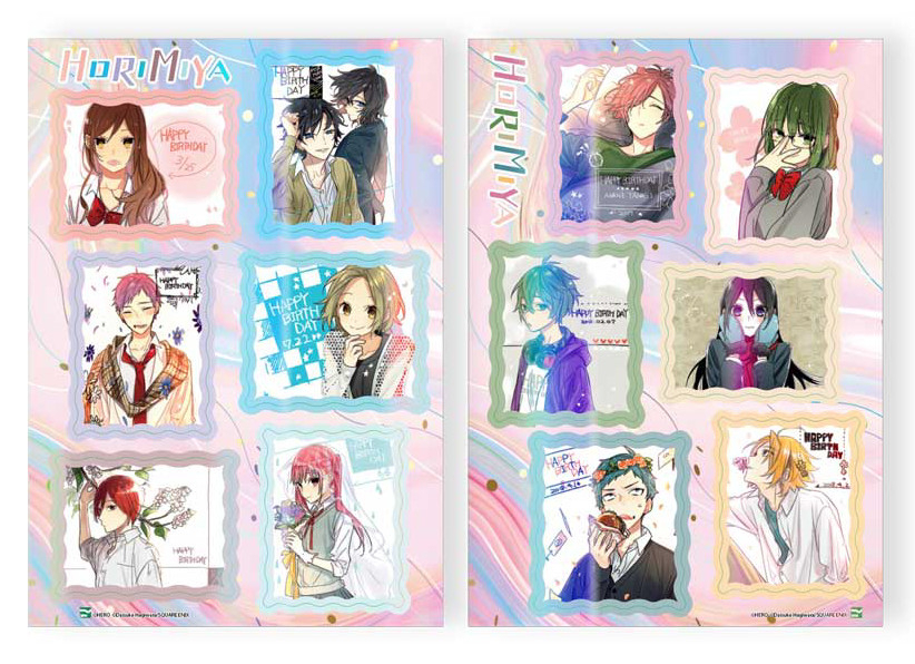 horimiya memorial book page.100 - bản sưu tầm - tặng kèm boxset + set 2 sticker “happy birthday” + luminous homi keyring - Ảnh 3