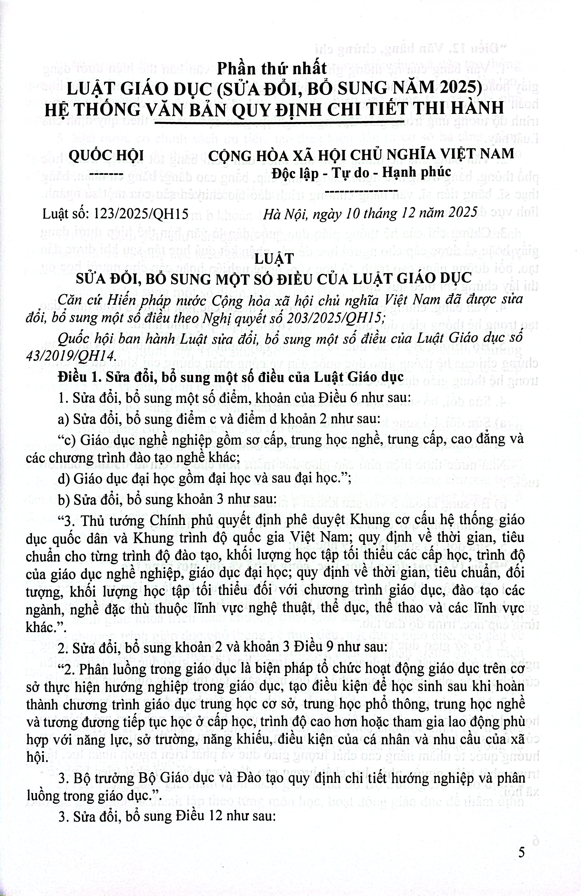 Luật Giáo Dục, Luật Nhà Giáo - Hệ Thống Các Văn Bản Quy Định Chi Tiết Thi Hành - Ảnh 5