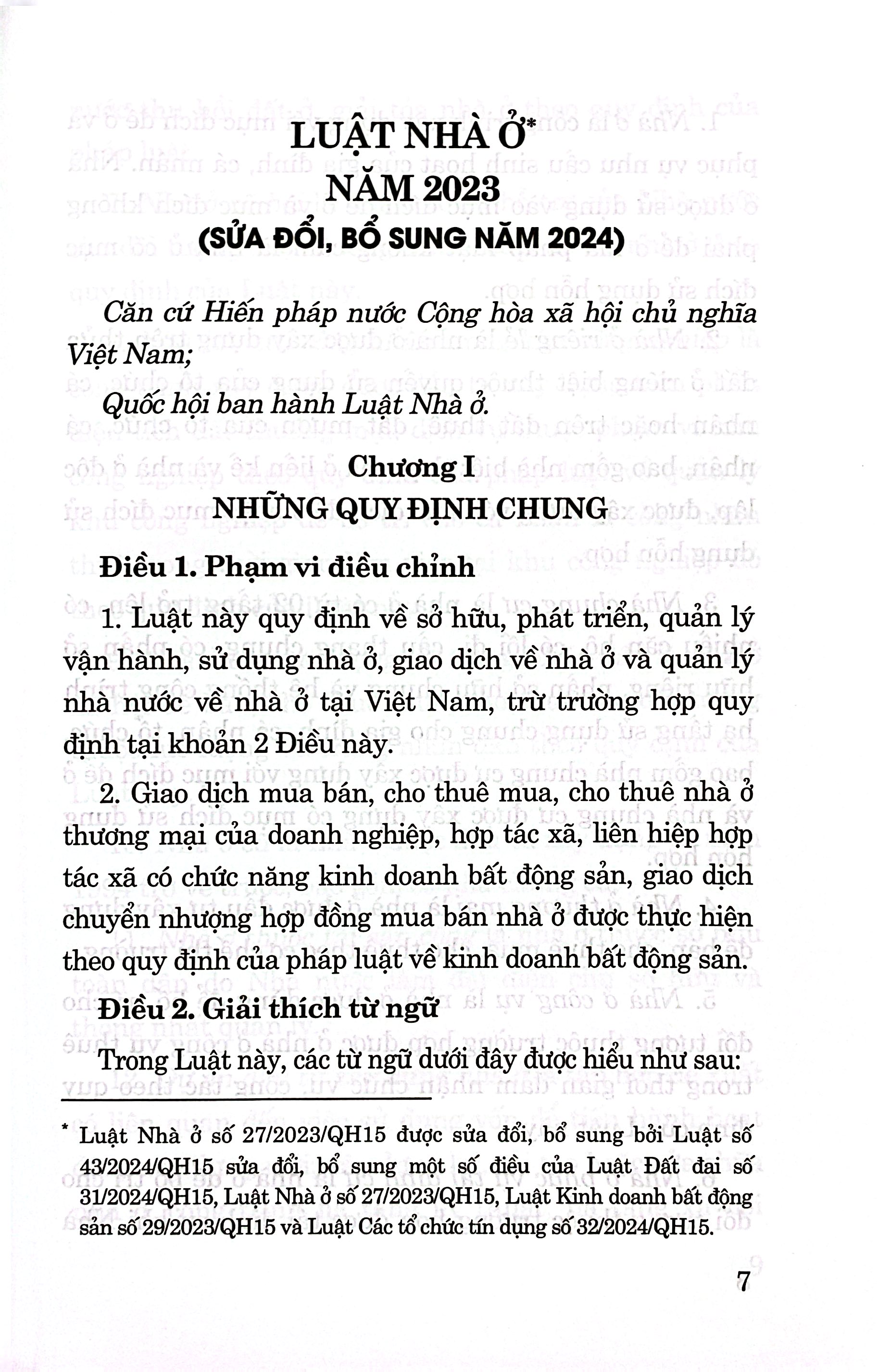 luật nhà ở năm 2023 (sửa đổi bỗ sung 2024) - Ảnh 5