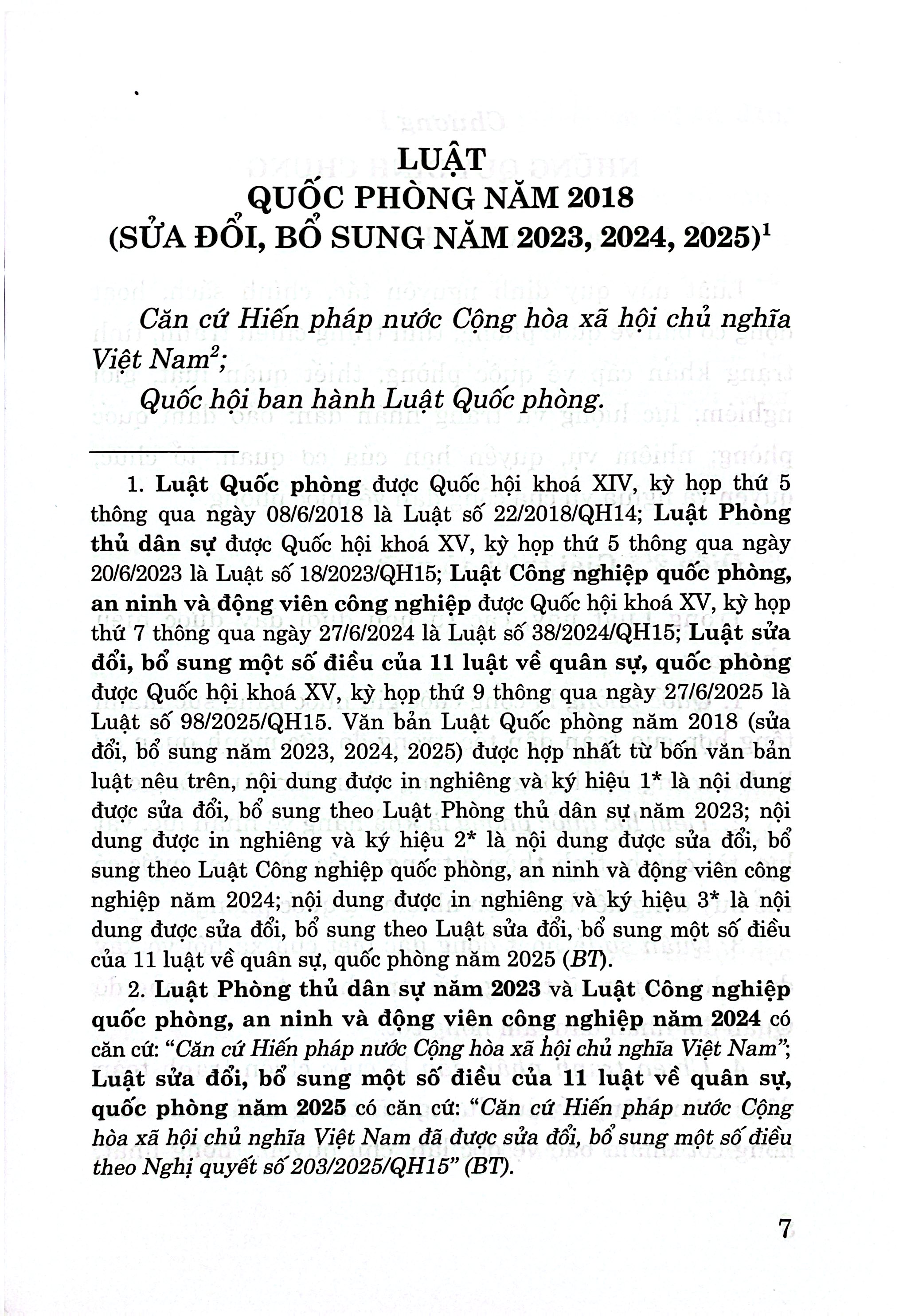 Luật Quốc Phòng Năm 2018 (Sửa Đổi, Bổ Sung Năm 2023, 2024, 2025) - Ảnh 6