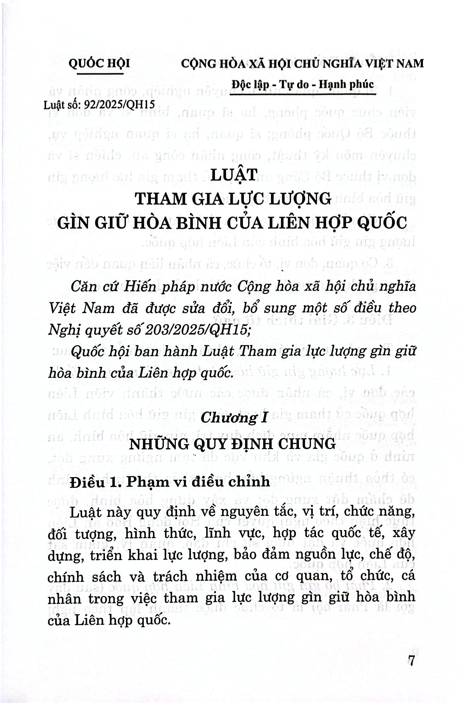 Luật Tham Gia Lực Lượng Gìn Giữ Hòa Bình Của Liên Hợp Quốc Năm 2025 - Ảnh 5