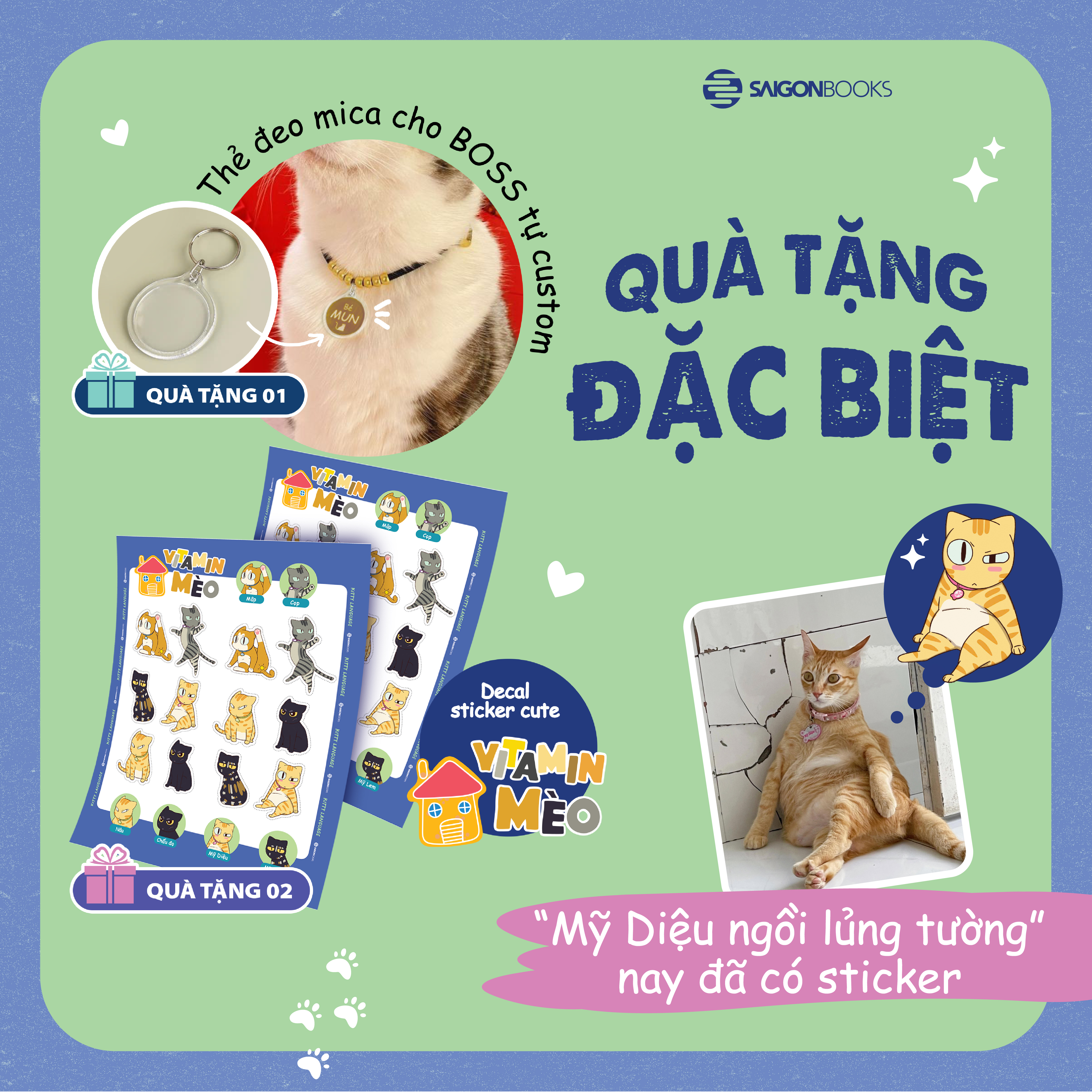 méo mèo meo - bí mật giao tiếp từ cái vẫy đuôi đến tiếng grừ grừ - tặng kèm thẻ đeo mica cá nhân hóa + bộ sticker mèo dễ thương - Ảnh 4
