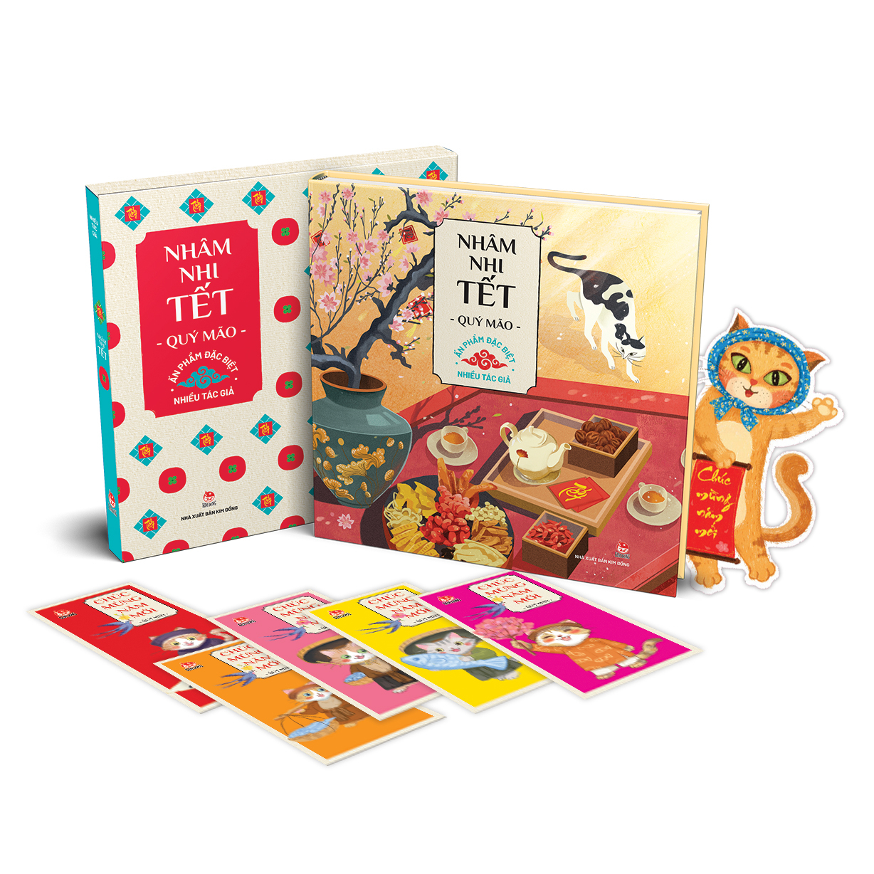nhâm nhi tết quý mão - 2023 - bìa cứng - tặng kèm bookmark mèo may mắn + bộ lì xì ngũ phúc - Ảnh 2