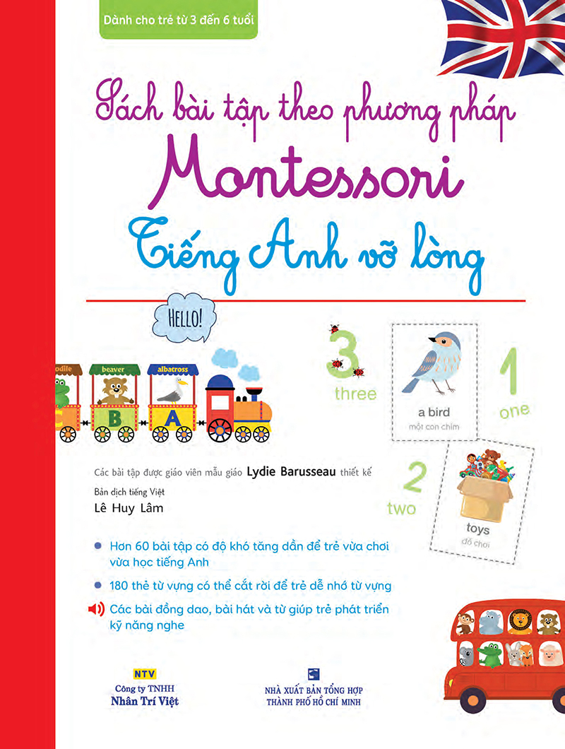 sách bài tập theo phương pháp montessori - tiếng anh vỡ lòng (cd) - Ảnh 3
