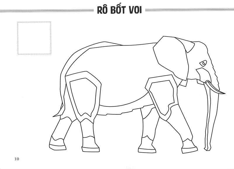 sách tô màu - thế giới rô bốt và xe cộ rô bốt thú (tái bản 2019) - Ảnh 13
