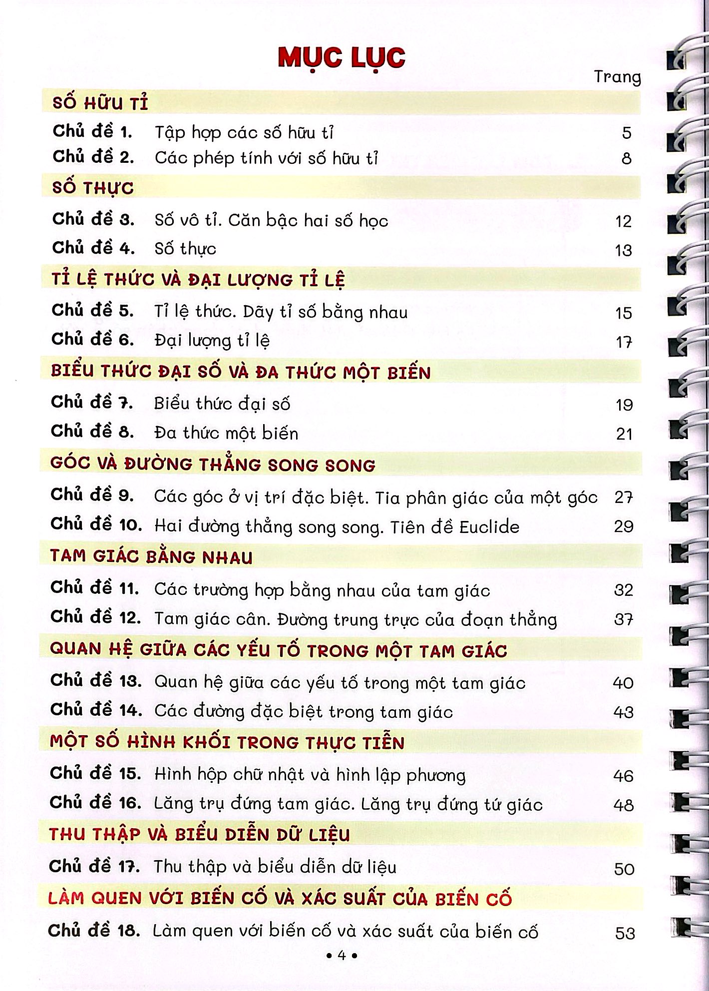 Sổ Tay Trọng Tâm Kiến Thức Toán 7 - Ảnh 4