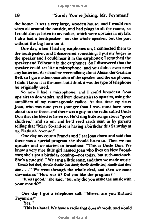 "Surely You're Joking, Mr. Feynman!": Adventures of a Curious Character as Told to Ralph Leighton - Ảnh 9