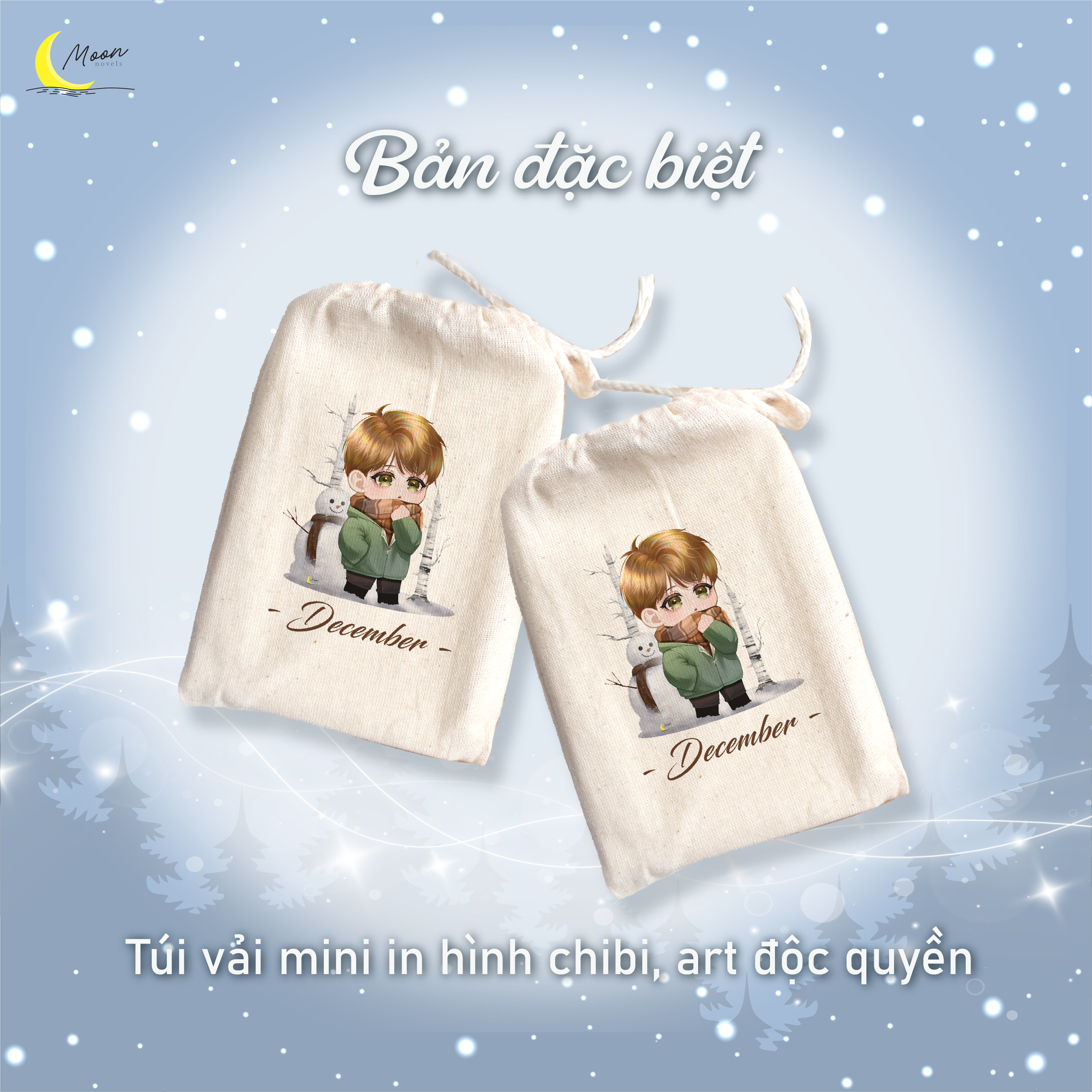 tháng 12 - tập 1 - bản đặc biệt - tặng kèm bookmark + postcard hộp + túi vải mini - Ảnh 5