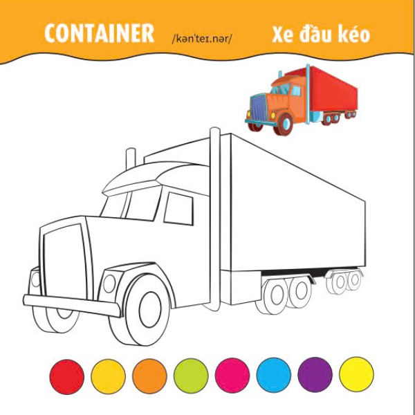 tô màu phát triển iq-eq-cq - song ngữ anh-việt - ôtô-tàu thuyền-máy bay - tập 1 - Ảnh 7