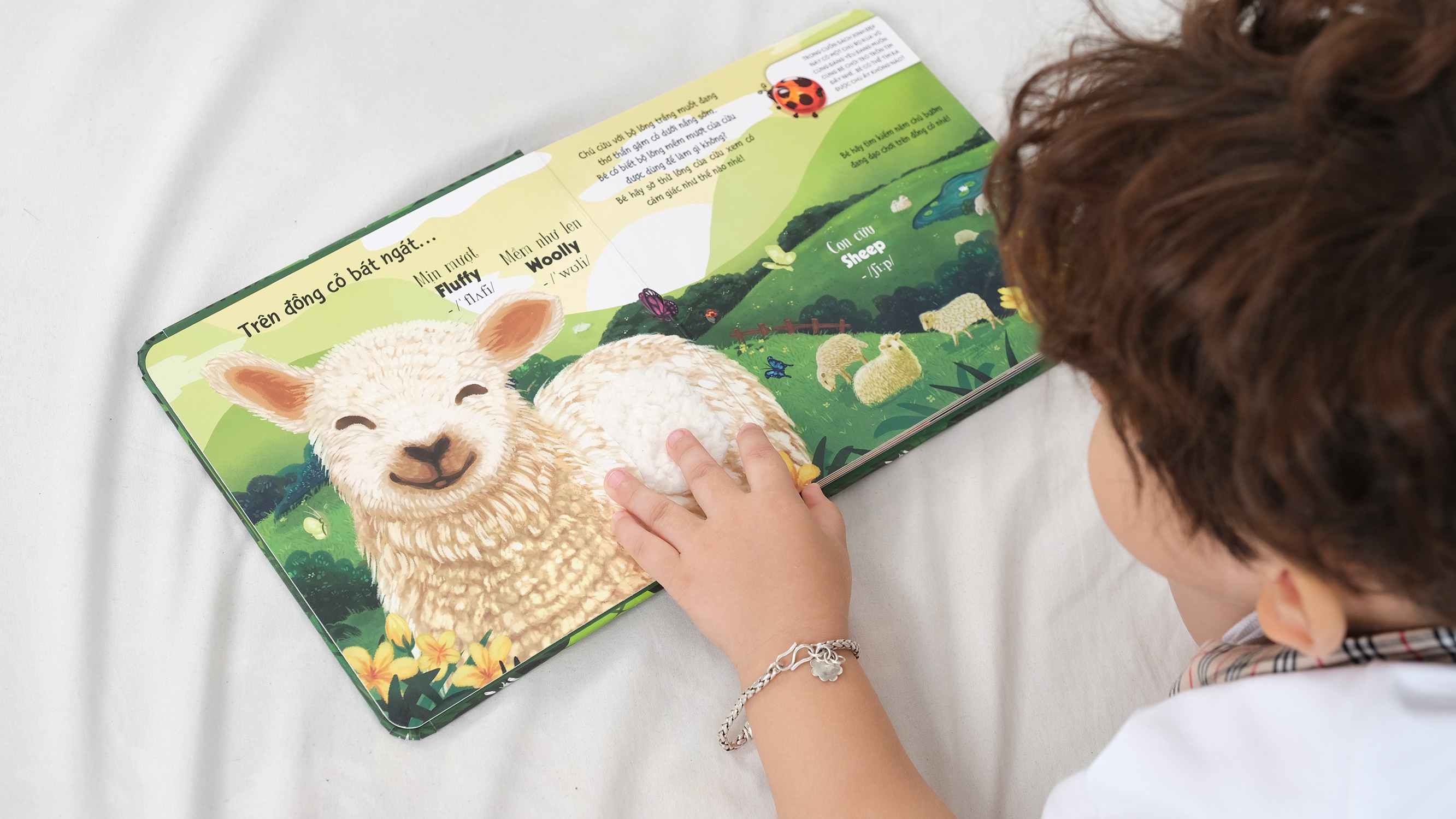 touch and feel - sách sờ chạm khám phá - thế giới động vật - một ngày giữa thiên nhiên - Ảnh 3