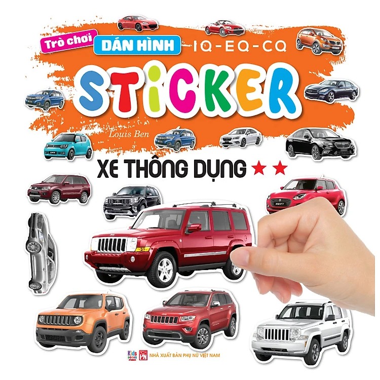 trò chơi dán hình iq-eq-cq - sticker - xe thông dụng - tập 2 - Ảnh 2