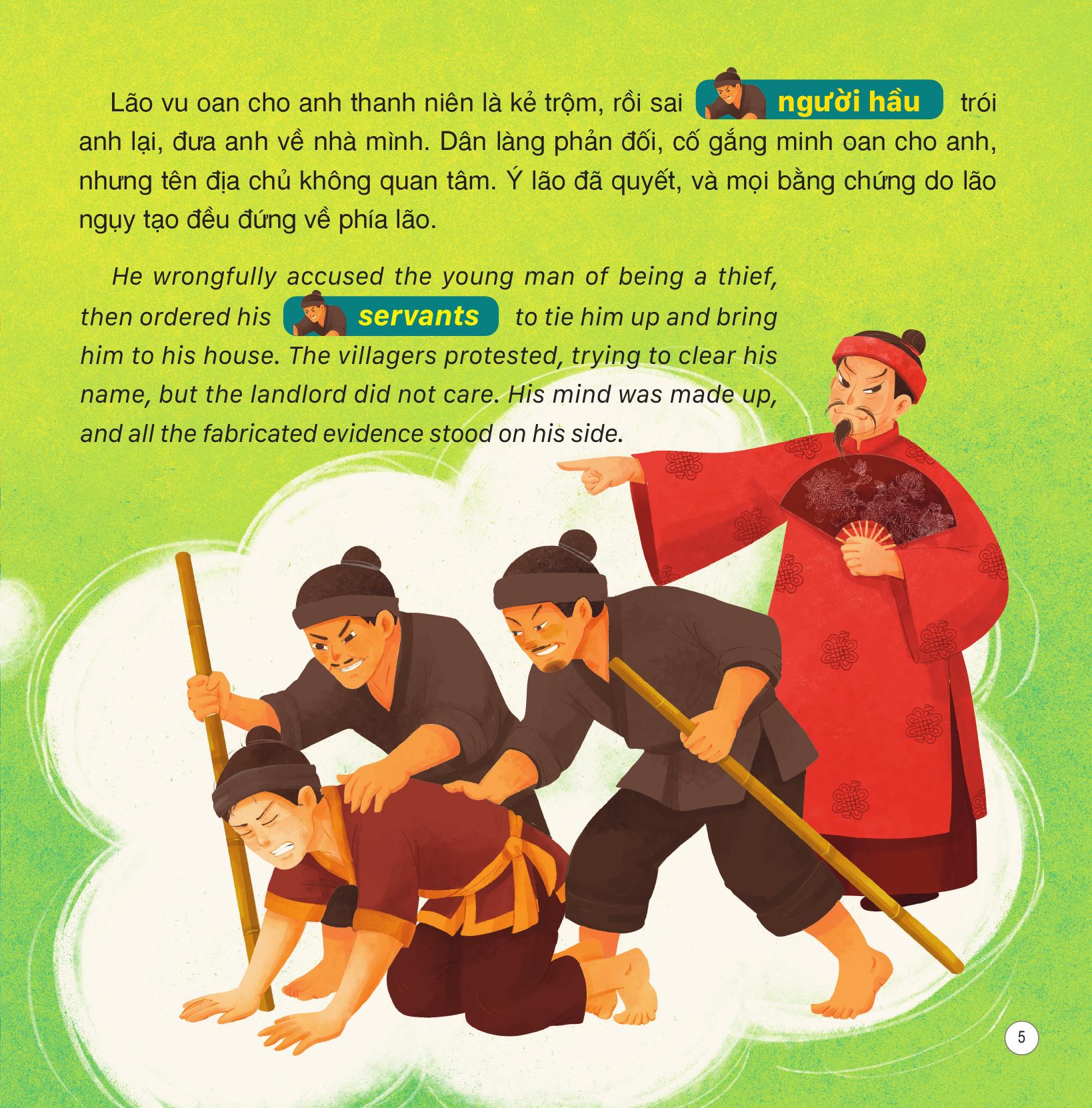Truyện Cổ Tích Việt Nam - Sự Tích Hòn Trống Mái - Song Ngữ Việt-Anh - Ảnh 7