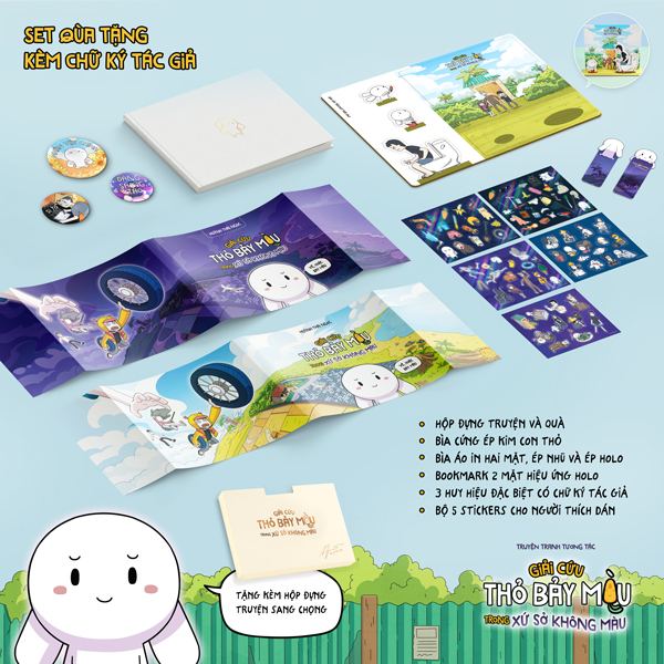 Truyện Tranh Tương Tác - Giải Cứu Thỏ Bảy Màu Trong Xứ Sở Không Màu - Tặng Kèm Bookmark 2 Mặt Cán Holo - Ảnh 12