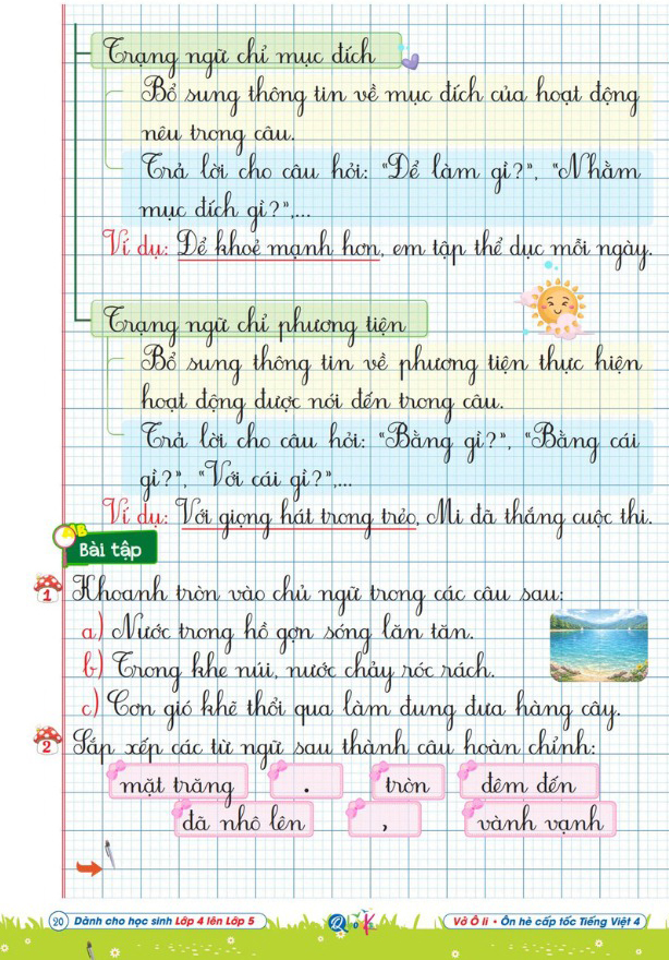 Vở Ô Li - Ôn Hè Cấp Tốc - Tiếng Việt 4 - Dành Cho Lớp 4 Lên Lớp 5 - Ảnh 9