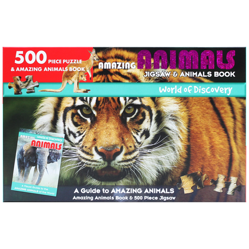 world of discovery - jigsaw & animals book: amazing animals - Ảnh 3